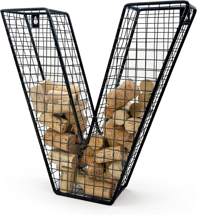 Oeno Wine Cork Holder Metal Display Collector Full Alphabet Display Letters & More (V) - Image 3